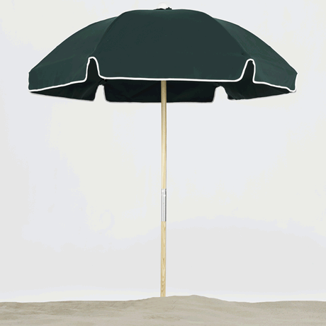 Avalon Collection 6.5&#039; Hexagon Fiberglass Beach Umbrella with Ash Wood Pole
