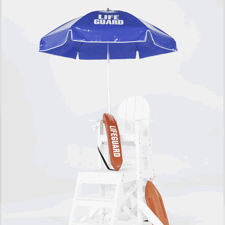 Steel Lifeguard Umbrella with Acrylic Top with Printed &quot;LIFEGUARD&quot; Logo