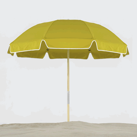 Avalon Collection 7.5&#039; Octagon Fiberglass Beach Umbrella with Ash Wood Pole