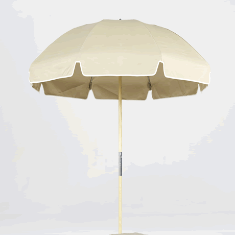 Emerald Coast 7.5&#039; Octagon Steel Beach Umbrella with Acrylic Top and Wood Pole