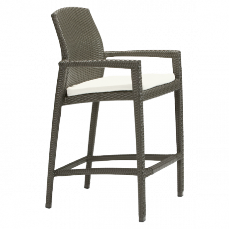 Evo Woven Stationary Bar Stool with Seat Pad
