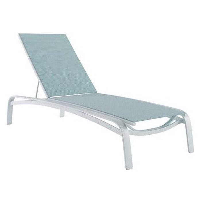 Laguna Beach Relaxed Sling Aluminum Stackable Chaise Lounge