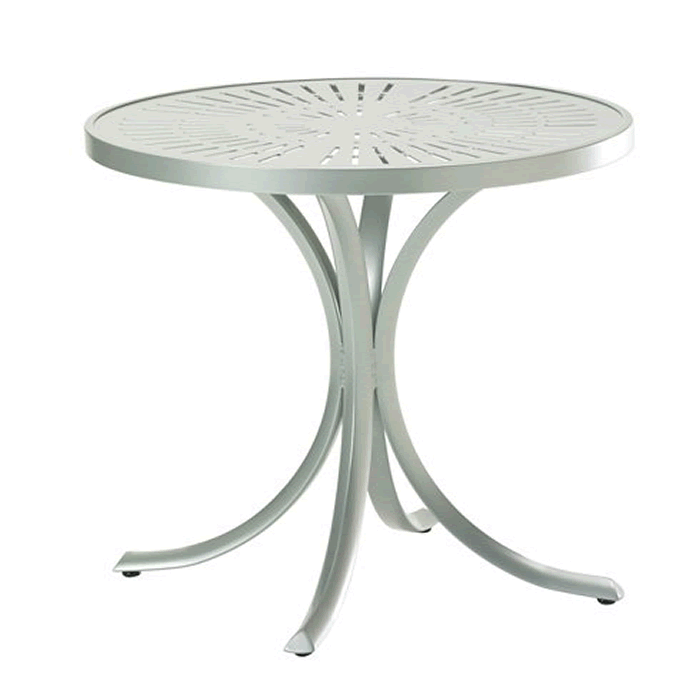 La&#039;Stratta Patterned Aluminum 30&quot; Round Dining Table
