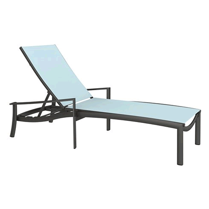 KOR Relaxed Sling Chaise Lounge with Arms