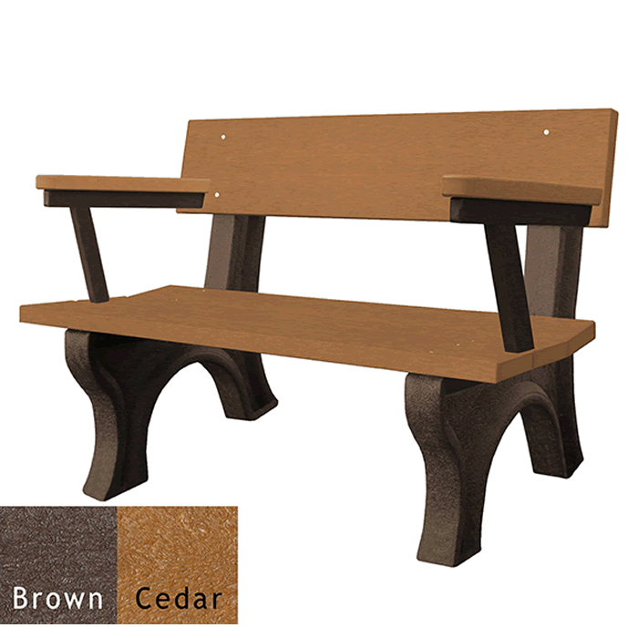 Landmark Backed Bench with Arms