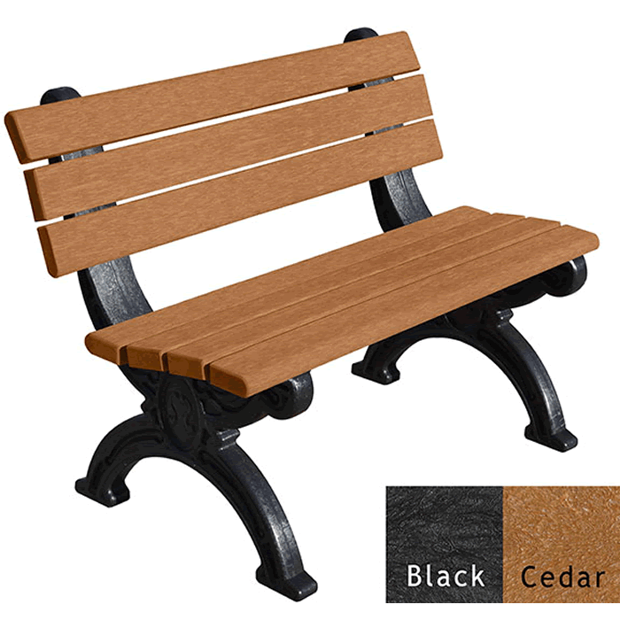 Silhouette Backed Bench without Arms