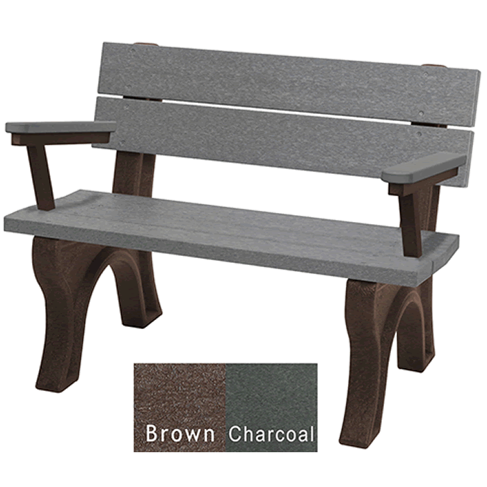 Traditional Backed Bench with Arms