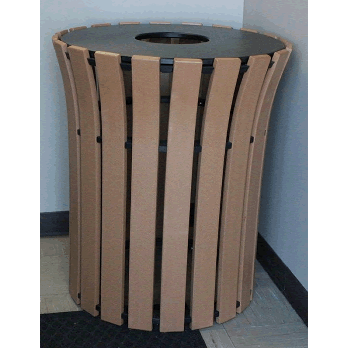Round Flare Top Trash Receptacle
